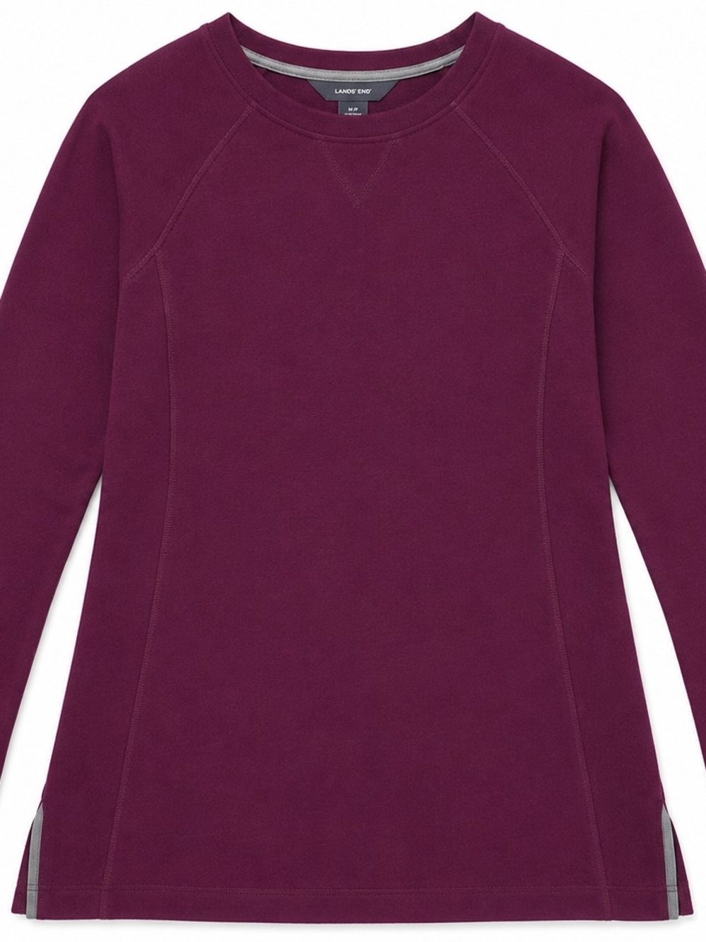 Lands’ End Burgundy Berry Pullover Sweater M/P 10-12 Cozy Casual